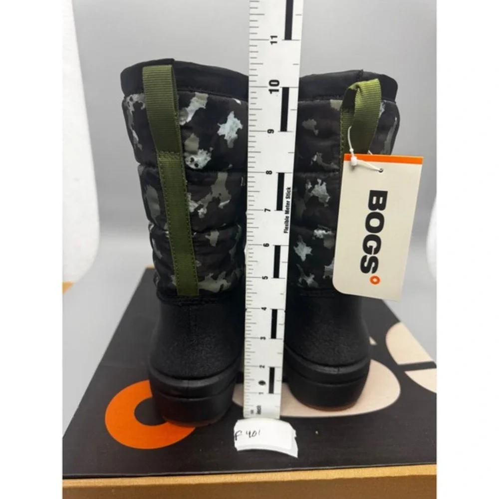 NEW‎ Bogs Snow Shell Zip CT Kids Size 6 Black Multi Camo Waterproof Winter Boots